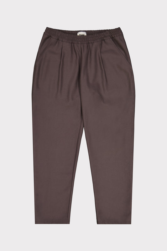 Pleated Wool Trouser Taupe